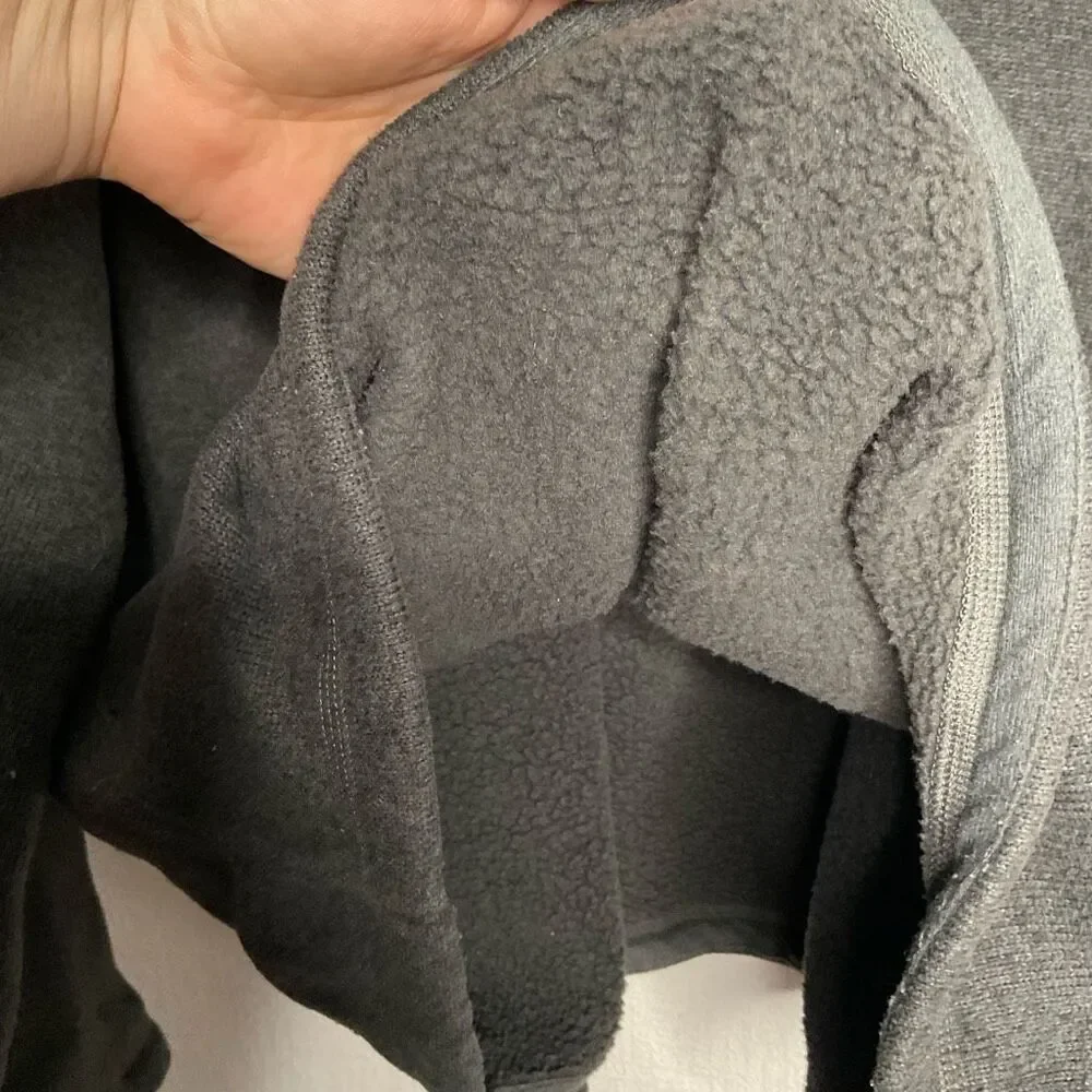 The North Face Men's XXL 1/4 Zip Sherpa‎ Fleece Lined Pullover Gray